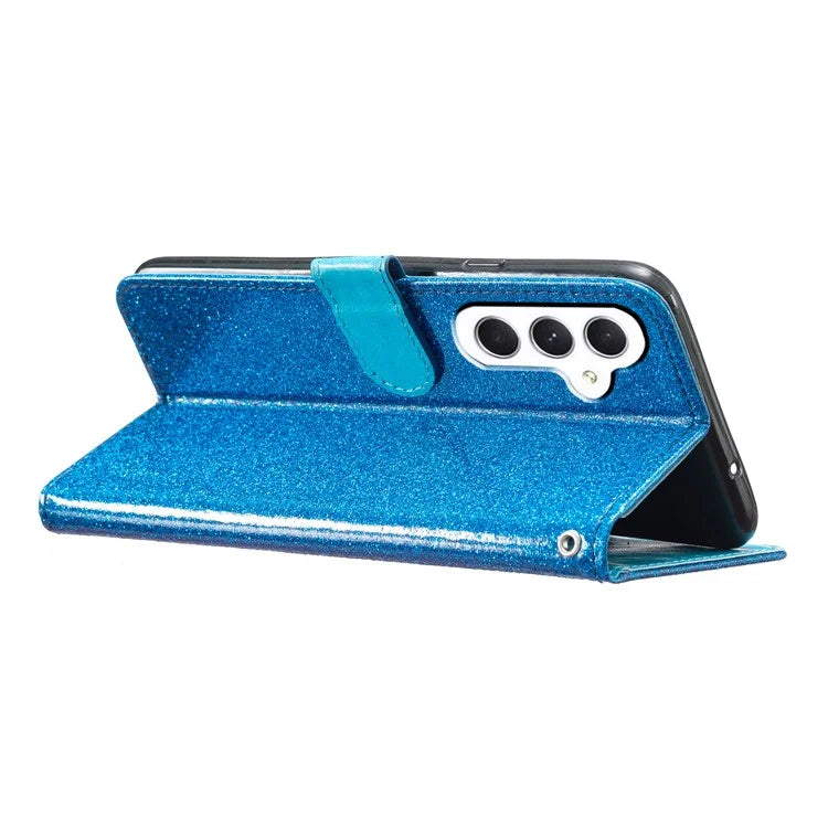 For Samsung Galaxy A16 5G Wallet Case Glitter Anti-Scratch Leather Phone Cover Stand