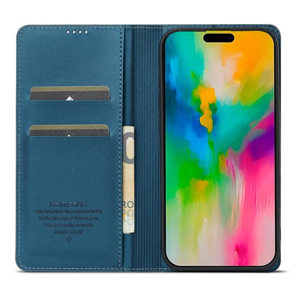 LC.IMEEKE L1 Series for iPhone 16 Case PU Leather Wallet Stand Protective Phone Cover