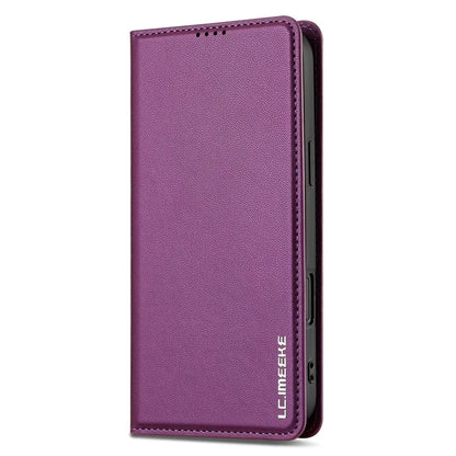LC.IMEEKE L1 Series for iPhone 16 Case PU Leather Wallet Stand Protective Phone Cover
