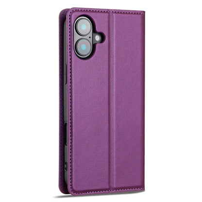 LC.IMEEKE L1 Series for iPhone 16 Case PU Leather Wallet Stand Protective Phone Cover