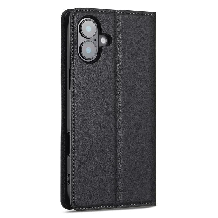 LC.IMEEKE L1 Series for iPhone 16 Case PU Leather Wallet Stand Protective Phone Cover