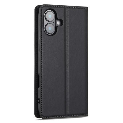 LC.IMEEKE L1 Series for iPhone 16 Case PU Leather Wallet Stand Protective Phone Cover