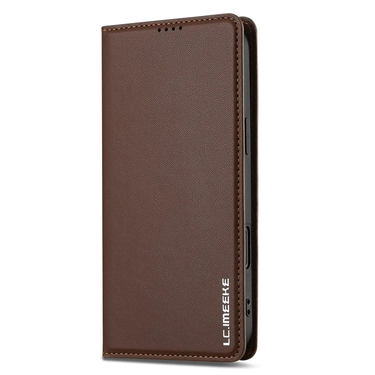 LC.IMEEKE L1 Series for iPhone 16 Case PU Leather Wallet Stand Protective Phone Cover