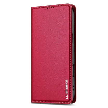 LC.IMEEKE L1 Series for iPhone 16 Case PU Leather Wallet Stand Protective Phone Cover