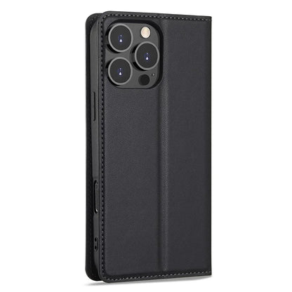 LC.IMEEKE L1 Series for iPhone 16 Pro Case PU Leather Wallet Stand Protective Phone Cover