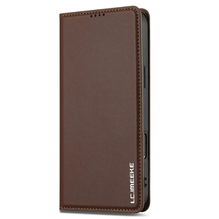 LC.IMEEKE L1 Series for iPhone 16 Pro Case PU Leather Wallet Stand Protective Phone Cover