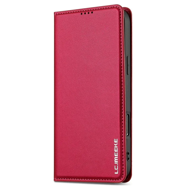 LC.IMEEKE L1 Series for iPhone 16 Pro Case PU Leather Wallet Stand Protective Phone Cover