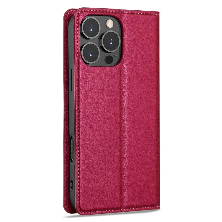 LC.IMEEKE L1 Series for iPhone 16 Pro Case PU Leather Wallet Stand Protective Phone Cover