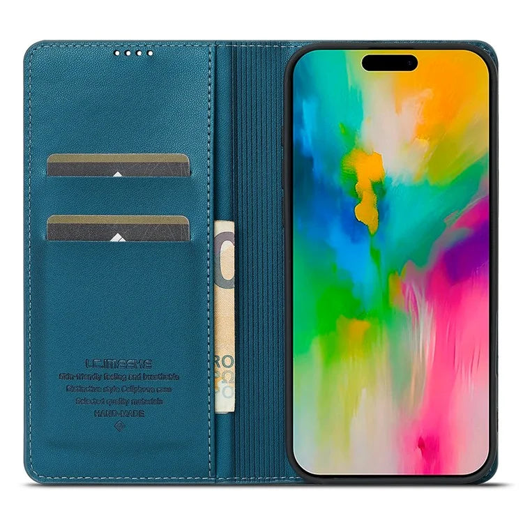 LC.IMEEKE L1 Series for iPhone 16 Pro Max Case PU Leather Wallet Stand Protective Phone Cover