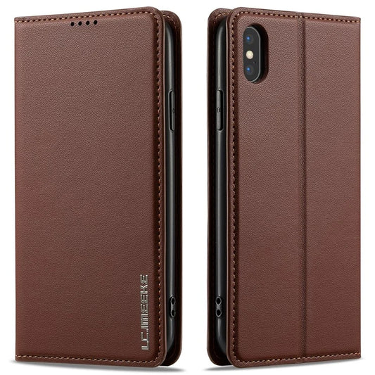LC.IMEEKE L1 Series for iPhone XS Max Case PU Leather Wallet Stand Protective Phone Cover