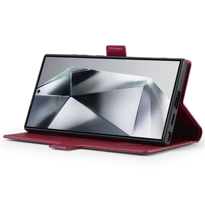 LC.IMEEKE L1 Series for Samsung Galaxy S24 Ultra Case PU Leather Wallet Stand Protective Phone Cover
