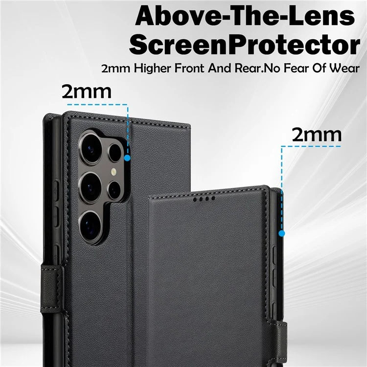 LC.IMEEKE L1 Series for Samsung Galaxy S24 Ultra Case PU Leather Wallet Stand Protective Phone Cover