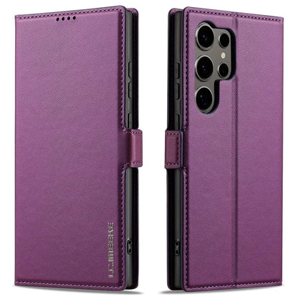 LC.IMEEKE L1 Series for Samsung Galaxy S24 Ultra Case PU Leather Wallet Stand Protective Phone Cover
