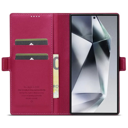 LC.IMEEKE L1 Series for Samsung Galaxy S22 Ultra 5G Case PU Leather Wallet Stand Protective Phone Cover