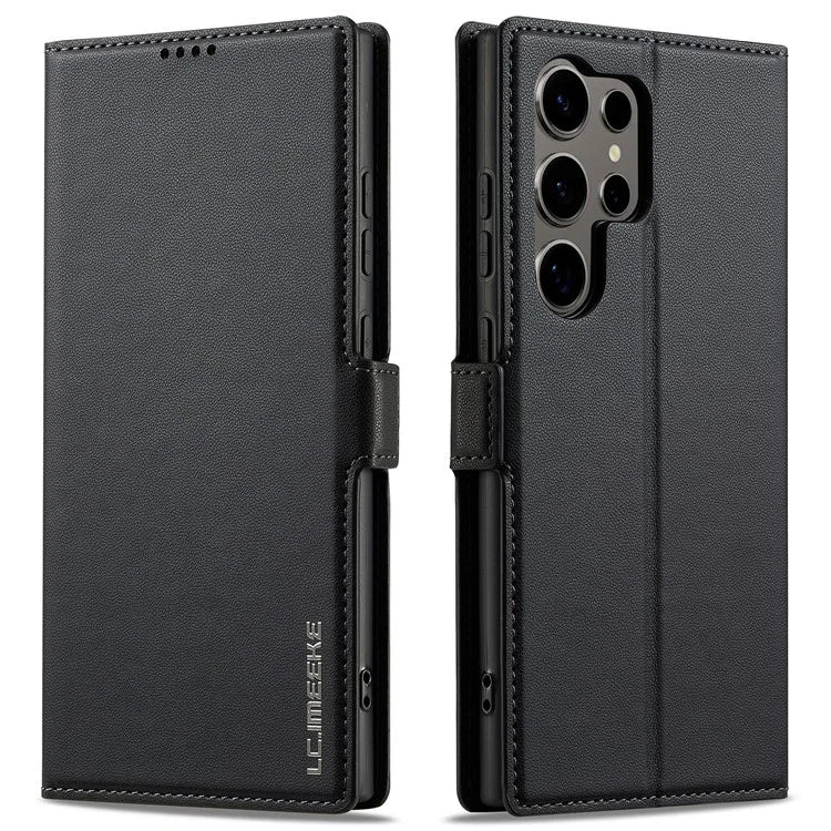 LC.IMEEKE L1 Series for Samsung Galaxy S22 Ultra 5G Case PU Leather Wallet Stand Protective Phone Cover