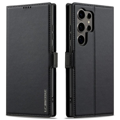 LC.IMEEKE L1 Series for Samsung Galaxy S22 Ultra 5G Case PU Leather Wallet Stand Protective Phone Cover