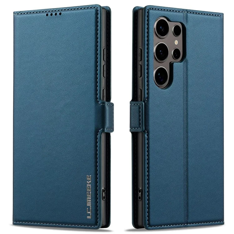 LC.IMEEKE L1 Series for Samsung Galaxy S22 Ultra 5G Case PU Leather Wallet Stand Protective Phone Cover