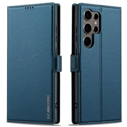 LC.IMEEKE L1 Series for Samsung Galaxy S22 Ultra 5G Case PU Leather Wallet Stand Protective Phone Cover