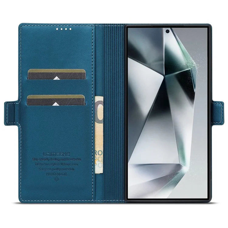 LC.IMEEKE L1 Series for Samsung Galaxy S22 Ultra 5G Case PU Leather Wallet Stand Protective Phone Cover