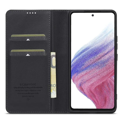 LC.IMEEKE L1 Series for Samsung Galaxy A53 5G Case PU Leather Wallet Stand Protective Phone Cover