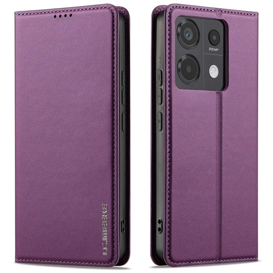 LC.IMEEKE L1 Series for Xiaomi Poco X6 5G / Redmi Note 13 Pro 5G Case PU Leather Wallet Stand Phone Cover