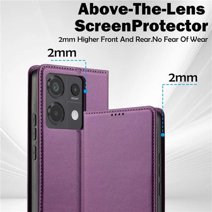 LC.IMEEKE L1 Series for Xiaomi Poco X6 5G / Redmi Note 13 Pro 5G Case PU Leather Wallet Stand Phone Cover