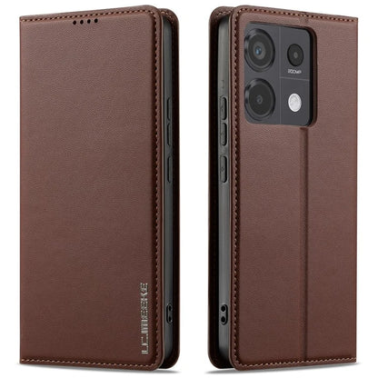 LC.IMEEKE L1 Series for Xiaomi Poco X6 5G / Redmi Note 13 Pro 5G Case PU Leather Wallet Stand Phone Cover