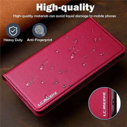 LC.IMEEKE L1 Series for Xiaomi Poco X6 5G / Redmi Note 13 Pro 5G Case PU Leather Wallet Stand Phone Cover