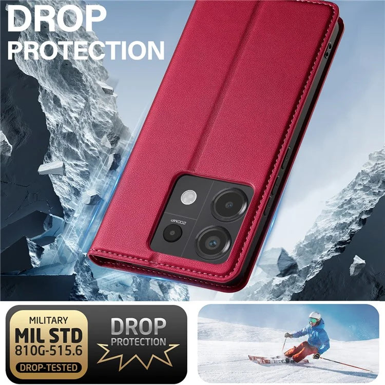 LC.IMEEKE L1 Series for Xiaomi Poco X6 5G / Redmi Note 13 Pro 5G Case PU Leather Wallet Stand Phone Cover
