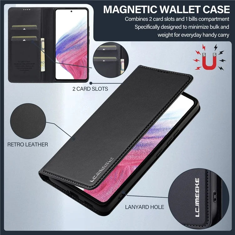LC.IMEEKE L1 Series for Samsung Galaxy A52s 5G / A52 5G / 4G Case PU Leather Wallet Stand Phone Cover