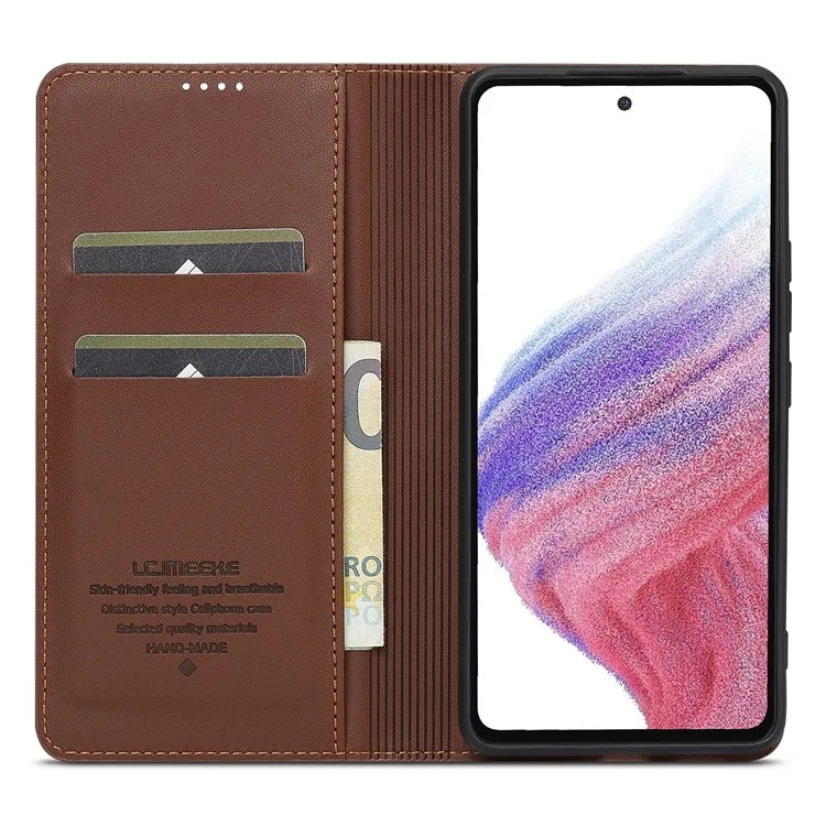 LC.IMEEKE L1 Series for Samsung Galaxy A52s 5G / A52 5G / 4G Case PU Leather Wallet Stand Phone Cover