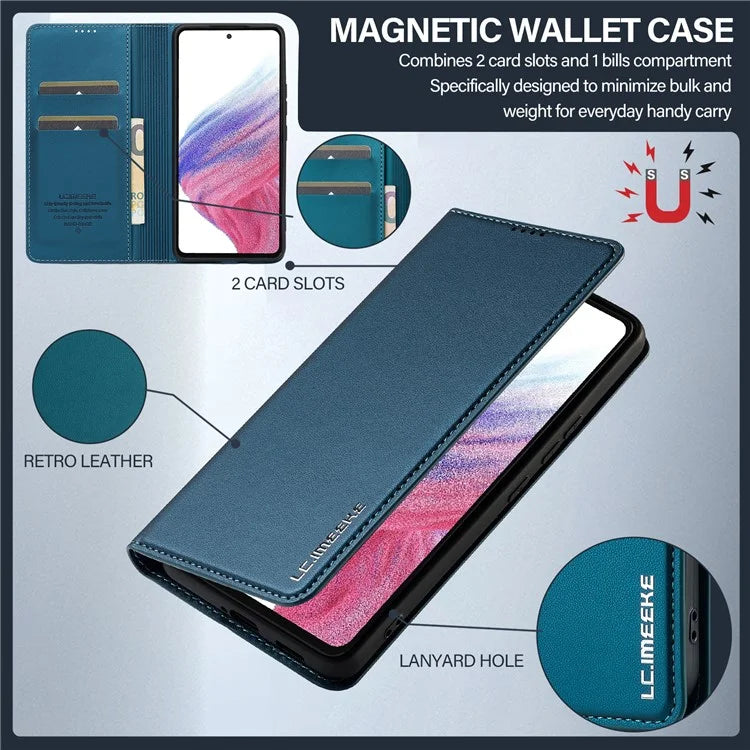 LC.IMEEKE L1 Series for Samsung Galaxy A52s 5G / A52 5G / 4G Case PU Leather Wallet Stand Phone Cover