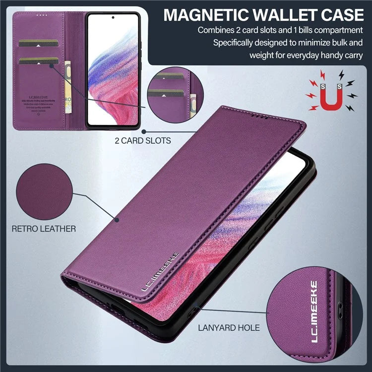 LC.IMEEKE L1 Series for Samsung Galaxy A52s 5G / A52 5G / 4G Case PU Leather Wallet Stand Phone Cover