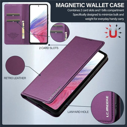 LC.IMEEKE L1 Series for Samsung Galaxy A52s 5G / A52 5G / 4G Case PU Leather Wallet Stand Phone Cover
