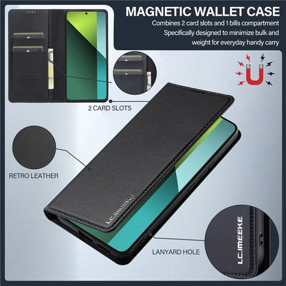 LC.IMEEKE L1 Series for Xiaomi Redmi Note 13 4G Case PU Leather Wallet Stand Protective Phone Cover