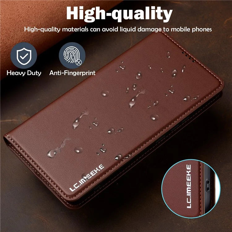 LC.IMEEKE L1 Series for Xiaomi Redmi Note 13 4G Case PU Leather Wallet Stand Protective Phone Cover