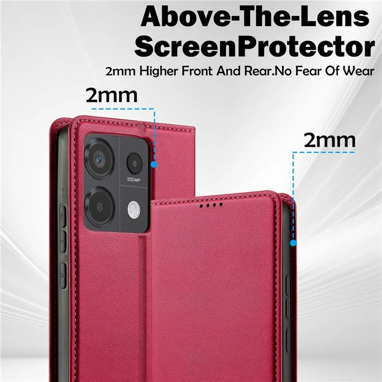 LC.IMEEKE L1 Series for Xiaomi Redmi Note 13 4G Case PU Leather Wallet Stand Protective Phone Cover