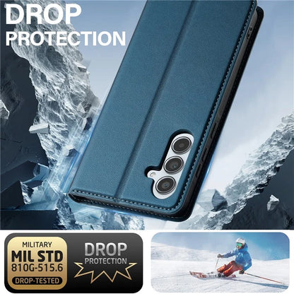LC.IMEEKE L1 Series for Samsung Galaxy A55 5G Case PU Leather Wallet Stand Protective Phone Cover