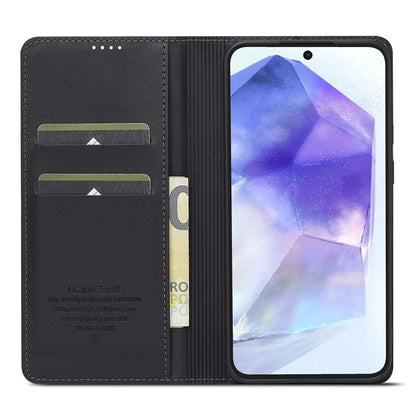 LC.IMEEKE L1 Series for Samsung Galaxy A55 5G Case PU Leather Wallet Stand Protective Phone Cover