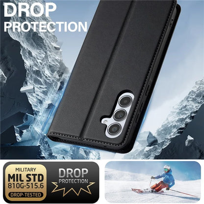 LC.IMEEKE L1 Series for Samsung Galaxy A55 5G Case PU Leather Wallet Stand Protective Phone Cover