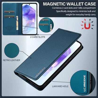 LC.IMEEKE L1 Series for Samsung Galaxy A35 5G Case PU Leather Wallet Stand Protective Phone Cover