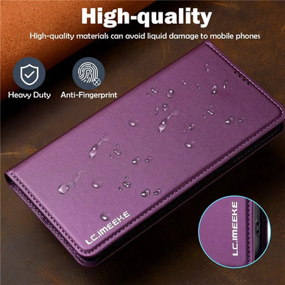 LC.IMEEKE L1 Series for Samsung Galaxy A14 4G / 5G Case PU Leather Wallet Stand Protective Phone Cover