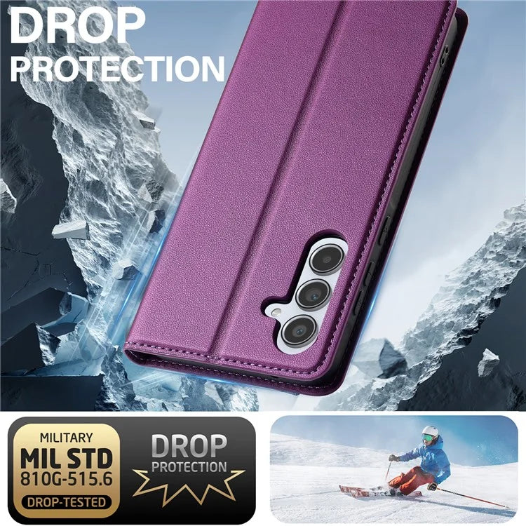 LC.IMEEKE L1 Series for Samsung Galaxy A14 4G / 5G Case PU Leather Wallet Stand Protective Phone Cover