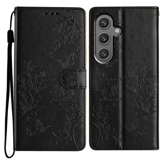 For Samsung Galaxy A16 5G Wallet Phone Case Butterfly Floral Imprint Leather Flip Cover