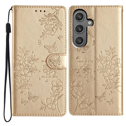 For Samsung Galaxy A16 5G Wallet Phone Case Butterfly Floral Imprint Leather Flip Cover