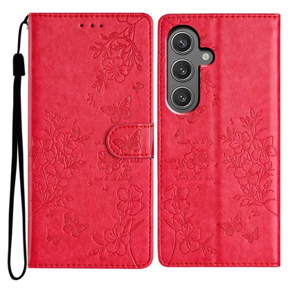 For Samsung Galaxy A16 5G Wallet Phone Case Butterfly Floral Imprint Leather Flip Cover