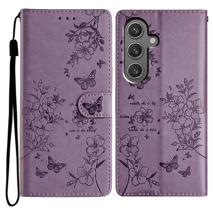For Samsung Galaxy A16 5G Wallet Phone Case Butterfly Floral Imprint Leather Flip Cover