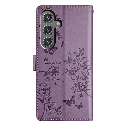 For Samsung Galaxy A16 5G Wallet Phone Case Butterfly Floral Imprint Leather Flip Cover
