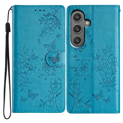 For Samsung Galaxy A16 5G Wallet Phone Case Butterfly Floral Imprint Leather Flip Cover