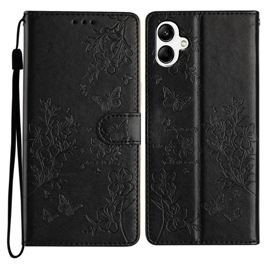 For Samsung Galaxy A06 Wallet Phone Case Butterfly Floral Imprint Leather Flip Cover